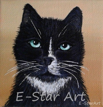 BLACKY 10 x 10 cm painting (SOLD)